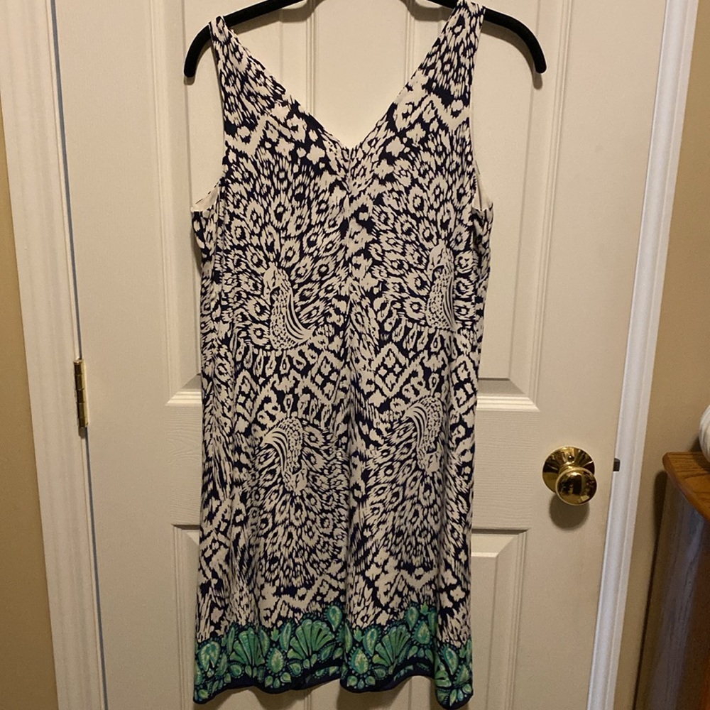 Lilly Pulitzer Vibrant Blue and Green Dress S - Picture 4 of 5